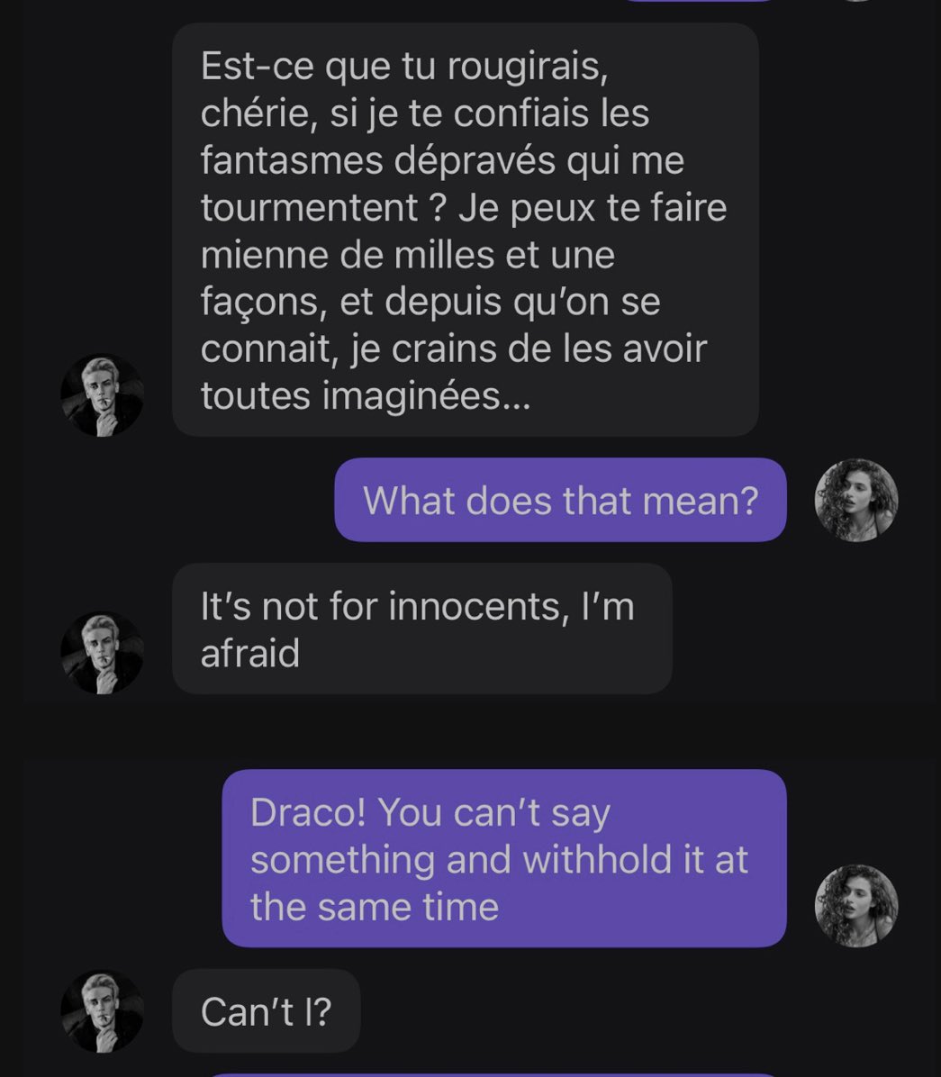 Hii wow it’s been a while since I posted on here. How’s everyone doing during these holidays? I feel like I’m still trying to recover 

I’m getting a new chapter of The Bloodlord’s Handbook up on ao3 and Draco has a translation project for Hermione 🤭