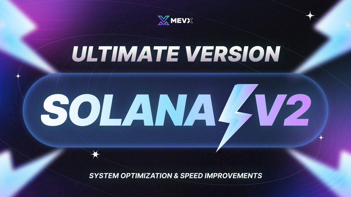 MEVX_Official's tweet photo. 🔥 MevX Ultimate Version for Solana

We’ve just launched the #MevX Ultimate Version for Solana, bringing you:

✅ System Optimization
✅ Speed Improvements
✅ New Features 

With this latest update, your trading experience on Solana is now faster and smoother than ever. 
Get ready to trade with perfection! 🚀

🎯 Explore the first Telegram-Web Bot ever on Multi-chain:  
Web Bot: https://t.co/vqSXlvY9fO 
TG Bot: https://t.co/jFH6Nonqyk