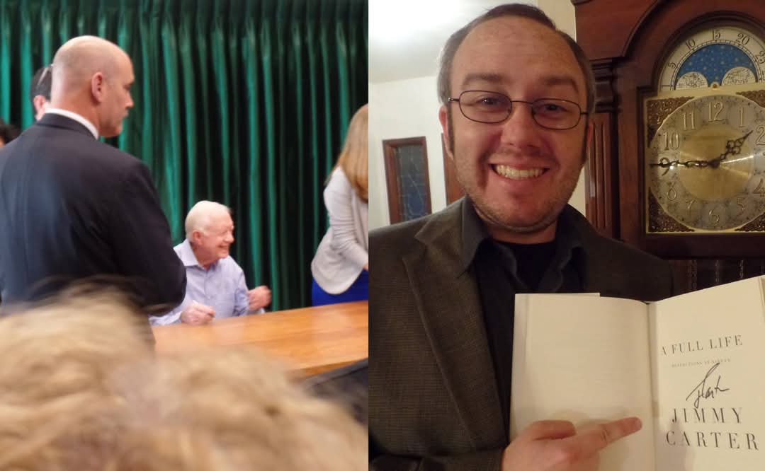Farewell to President Carter. I had the honor of having him sign a book for me in 2015.