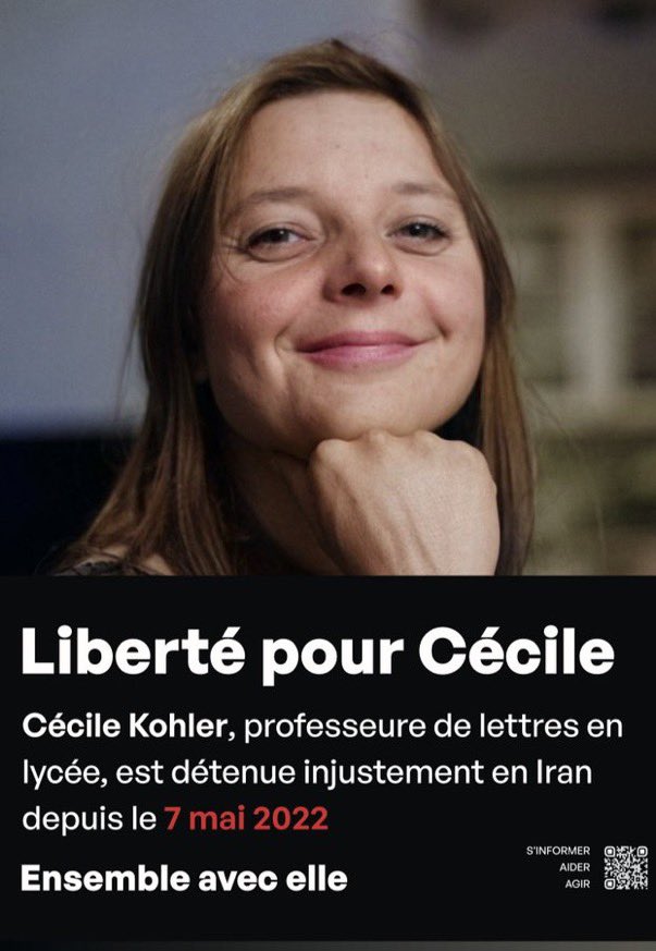 Partagez, s’il vous plaît.
Please share.

Cécile Kohler et Jacques Paris sont détenus illégalement en #Iran depuis 968 jours. 
968 jours derrière des barreaux sans raison, loin de leurs proches.

Cécile Kohler and Jacques Paris are unlawfully detained in #Iran for 968 days.
968