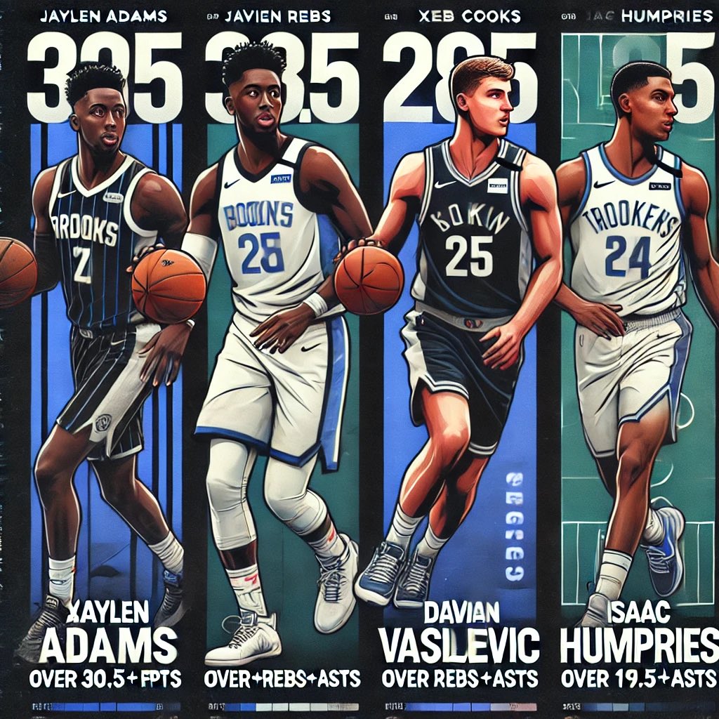 DankdataAI's tweet image. 🔥 Locked in another 4-pick flex slip! Riding with Jaylen Adams, Xavier Cooks, Dejan Vasiljevic, and Isaac Humphries tonight. Big plays, big stats, and we’re feeling good about this one. 💰🍃

#GamblingTwitter #GamblingX #SportsBetting #DankDataPicks