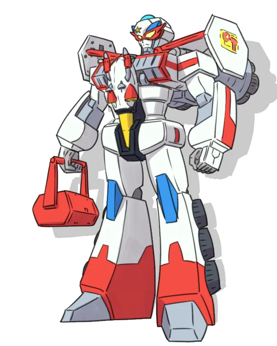 オタスケサンデー号がロボットになったらいいなーって絵 変形はあとから考えた たぶんもう少し詰めれば立体化できる 