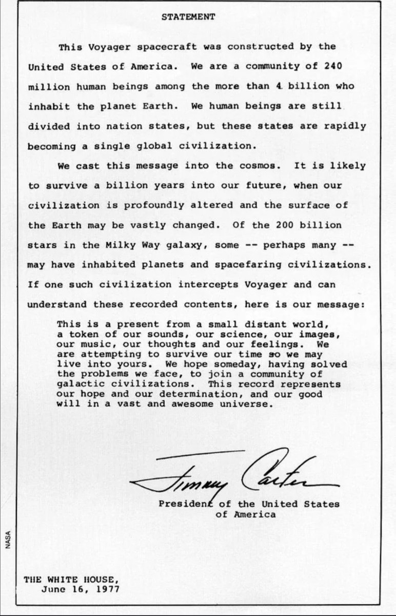 “We are trying to survive our time, so we may live into yours.” 

We are all made of star stuff. Rest now, Jimmy Carter