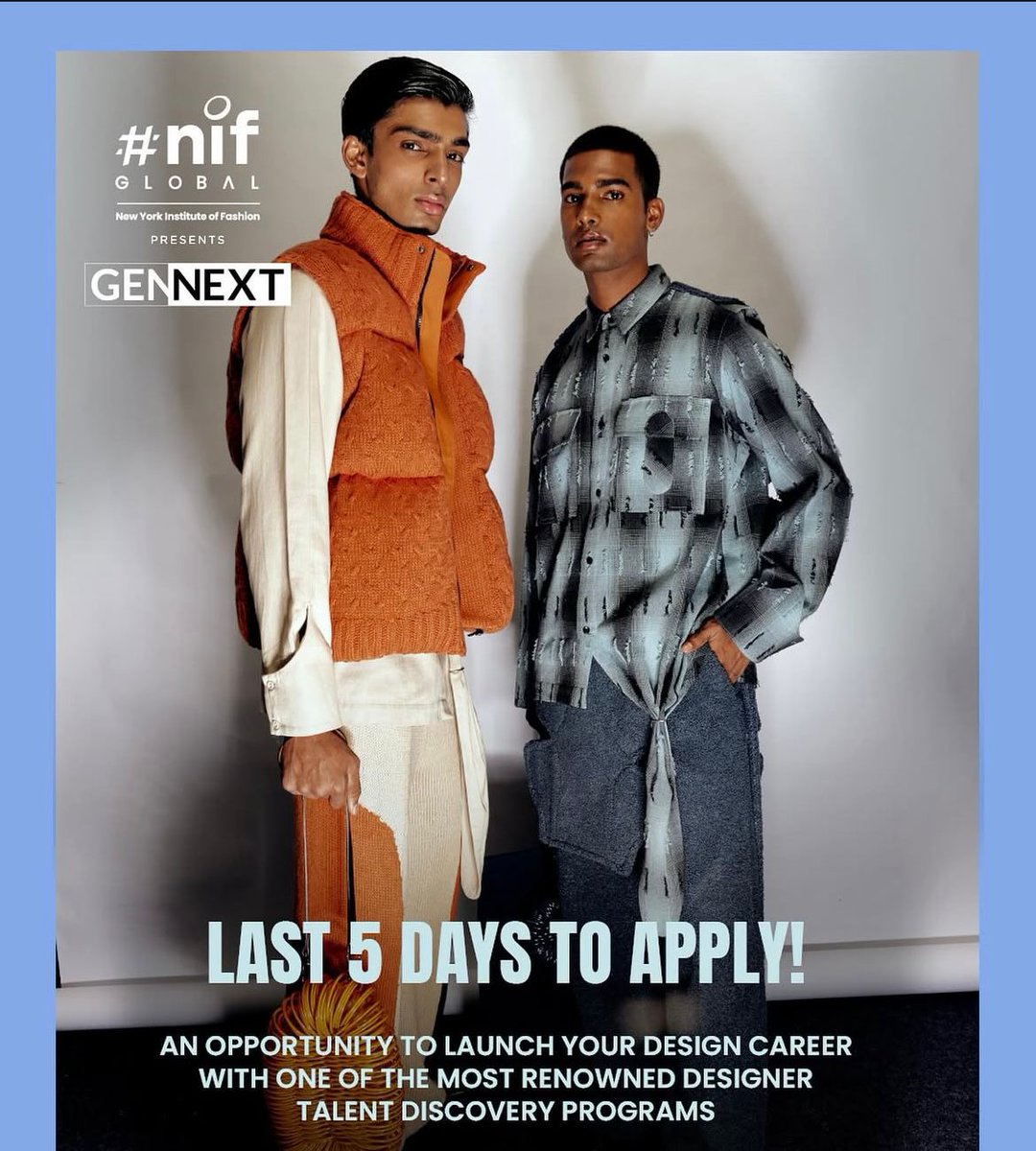 nifchennai's tweet image. Last 5 days to apply for the March 2025 edition of NIF Global presents GenNext Designer Program and Lakme Fashion Week x FDCI Designer
Program.
Showcase your creati @fdciofficial
@nexaexperience @reliancebrandsltd @r1seworldwide
 #EmbraceChange
#DesignJourney #CreativityRedefined