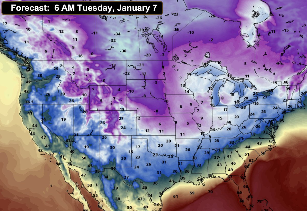 Here is something to begin preparing for.  An Arctic Blast is beginning to organize.  It is timed to blast in within one week.  I always say, "if it is going to be cold, it might as well snow".  Have a great start to the week. It will begin in 2024 and end in 2025!
