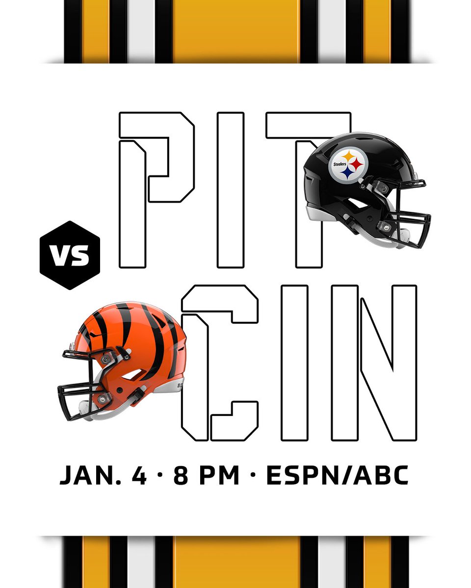 Our Week 18 game against the Bengals will be played on Saturday, January 4 at 8 PM ET on ESPN/ABC

📝: bit.ly/4gVdfwJ