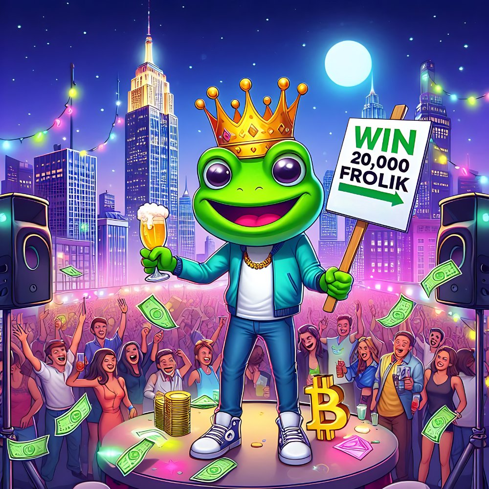 Frolik (@frolikcoin) on Twitter photo "Frolik the Crowned Frog" ๐
๐ 20,000 FROLIKCOINS GIVEAWAY! ๐๐ Win 4,000 $Frolik ๐ธโจ 5 winners in the next 8 hours.
1๏ธโฃ: ๐ + ๐ + Follow <a href="/FrolikCoin/">Frolik</a>
2๏ธโฃ: Tag 3 friends ๐ฅ
3๏ธโฃ: Drop your $SOL wallet in the comments ๐ธ
๐ฅJoin our community Telegram: t.me/+5wYgHjkA81xhOโฆ "Frolik the Crowned Frog" ๐
๐ 20,000 FROLIKCOINS GIVEAWAY! ๐๐ Win 4,000 $Frolik ๐ธโจ 5 winners in the next 8 hours.
1๏ธโฃ: ๐ + ๐ + Follow <a href="/FrolikCoin/">Frolik</a>
2๏ธโฃ: Tag 3 friends ๐ฅ
3๏ธโฃ: Drop your $SOL wallet in the comments ๐ธ
๐ฅJoin our community Telegram: t.me/+5wYgHjkA81xhOโฆ