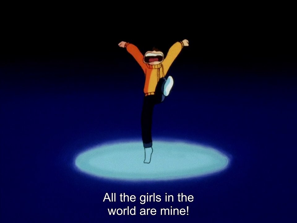Ochan30's tweet photo. Yes...Ataru is having a harem breakdown and this is like the TV version of what gets further realized in the climax of Beautiful Dreamer!
#UruseiYatsura #LUM #ThoseObnoxiousAliens #Episode94 #AnimeRetroRewatch @DigiRanma https://t.co/A0FPDAIopC