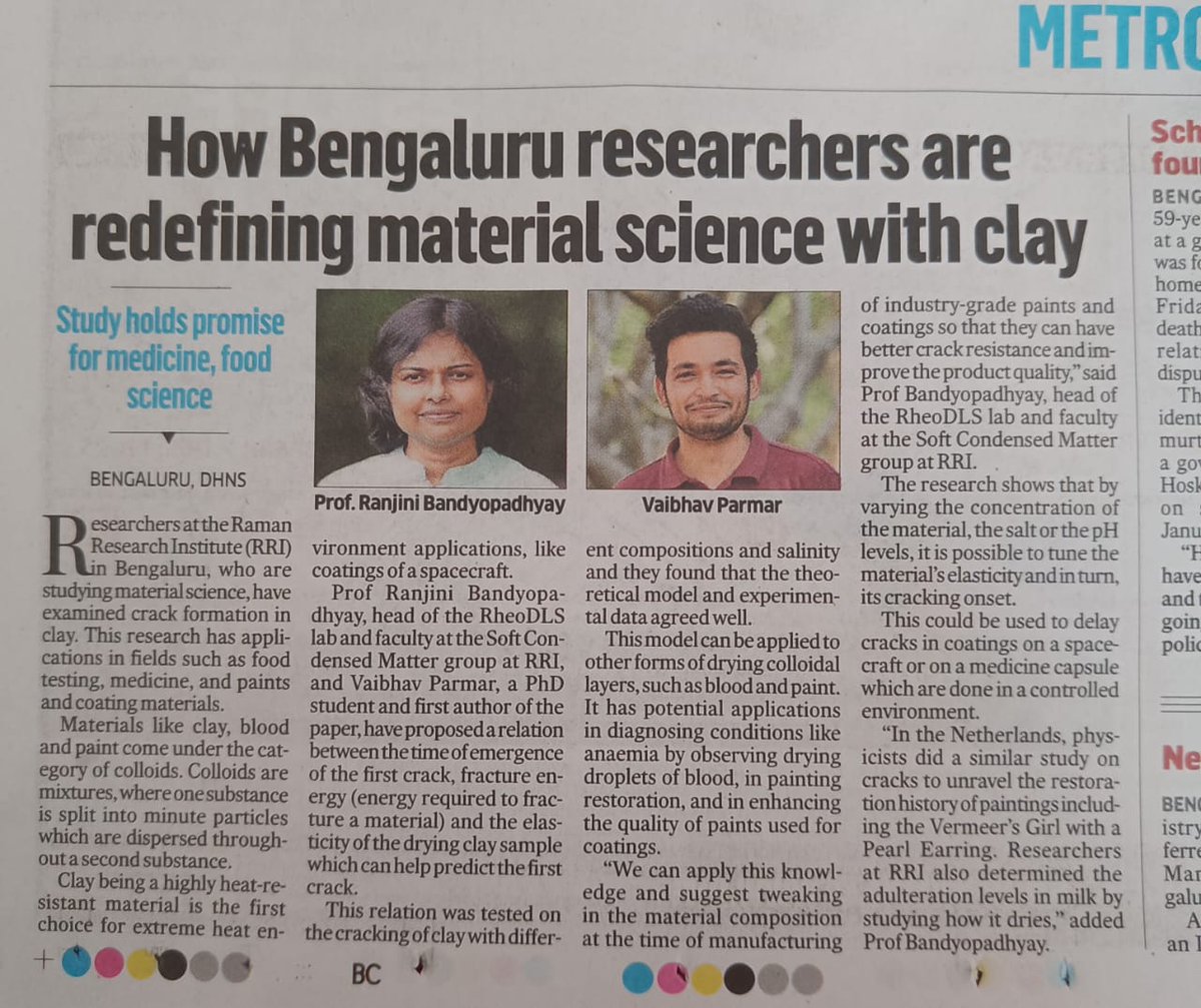 DSTIndia (@indiadst) on Twitter photo #DeccanHerald - How <a href="/RRI_Bangalore/">Raman Research Institute</a> researchers are redefining material science with clay
<a href="/DrJitendraSingh/">Dr Jitendra Singh</a> <a href="/karandi65/">Abhay Karandikar</a> <a href="/TarunSouradeep/">Tarun Souradeep</a> <a href="/RanjiniRRI/">Ranjini Bandyopadhyay</a>
Read more at: deccanherald.com/india/karnatak… #DeccanHerald - How <a href="/RRI_Bangalore/">Raman Research Institute</a> researchers are redefining material science with clay
<a href="/DrJitendraSingh/">Dr Jitendra Singh</a> <a href="/karandi65/">Abhay Karandikar</a> <a href="/TarunSouradeep/">Tarun Souradeep</a> <a href="/RanjiniRRI/">Ranjini Bandyopadhyay</a>
Read more at: deccanherald.com/india/karnatak…