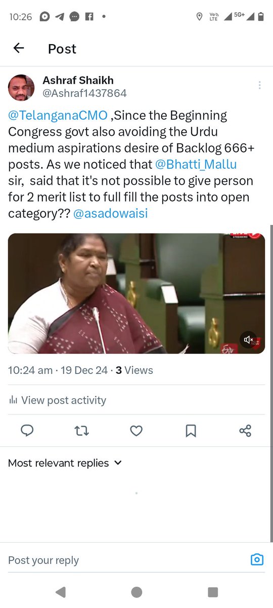 Ashraf1437864's tweet photo. .Res @revanth_anumula , Still how many days we have to wait for 2nd merit list to Fill 666+ backlog post in to open catogery?it's seems like  you also don't want to do  justice for Urdu DSC aspirations 2024 same like as BRS. We elected congress govt will help us but we are wrong! https://t.co/8P1uIEIDoG