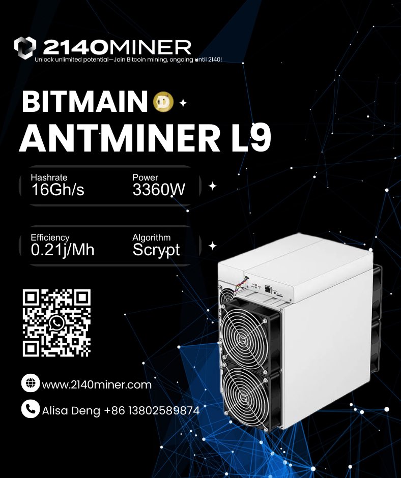 2140Miner's tweet photo. 🎉2024.12.30 Shenzhen 2140Miner Price List 🥳
-----------New Antminer----------
⭐HK L7 9500M  $8600
⭐HK L7 9050M  $8200
⭐HK L9 16G  $13900
⭐HK L9 17G  $14900
⭐HK L9 16G mix $12800 Jan 
⭐HK L9 16G mix $9980 (2025.4)
⭐HK S21xp HYD  473T  $27/T 
⭐HK S19pro+hyd 198T $9.8/T
⭐HK S19pro+hyd 191T $9.4/T
⭐HK S21 xp 270T $24.2/T
⭐HK S21Pro 245T $22.2/T 
⭐S21 pro 234T $22.5/T 
⭐HK S21Pro 220T $21.7/T
⭐HK S19XP 134T $10.8/T 
⭐HK S21 200T $16.5/T 
⭐HK S21 195T $16.4/T
⭐HK S21 188T $15.5/T
⭐HK S19KPro 120T $9.6/T
⭐HK T21 190T $ 14.3/T
⭐HK K7 66t $3080
⭐HK K7 63.5t $2980
⭐HK KA3 173T $3080
⭐HK KS5 20T $2580
⭐HK KS5pro 21t  $2799
⭐HKE9 pro 3680m $1799
⭐HK Used S19Jpro 104T $4.5/T 
-----------Whatsminer-------------
⭐HK M50S 26w/t，132T/134T $9.5/T
------------JASMINER------------
⭐HK X4QE 1040M/370W  $580
⭐HK X4QE 1040M/480W  $490
⭐HK X16QE 1650M $1190
⭐HK X16Q 1950m $1580
⭐HK X16Q pro 2050m $1799
⭐⭐HK X16P 5800m  $4590
🇷🇺 X16Q Pro 2050m $1990
🇷🇺 X16-Q 1950m  $1690 (8g) GTD  1~5th Jan
------------goldshell------------
⭐HK E-DG1M $2590
⭐HK MiniDogeIII  $590
⭐HK MiniDogeIII wifi $689
⭐HK MiniDoge3+ 810M $790  (2025.1)
--------------ICERIVER--------------
⭐HK AL0 400g ＄225
⭐HK AL2 Lite  2T-500W $690
⭐HK KS5M 15T $1790
⭐HK AL3 15T $3590
--------------Avalon-------------
China avalon nano3  4T  ¥1350
----------Others----------
⭐HK DG1+ 14G  $10390 
⭐HK DG1+ 13G  $10190
⭐HK DGHome 2.1G $1999  Jan.
⭐HK  Fluminer L1 $ 4999（2025.1）

⚠ Be sure to confirm the real-time price and available quantity before payment                                                                                                                                                                                                          🥳  2140 miner--Always Insist on the Most Competitive Prices and excellent service!!!🤩
❤🧡💛💚💙💜❤🧡💛💚💙💜
Welcome to ask for Special Price and Discounts:
☎WhatsApp:008613802589874
📧E-mail: sales005@2140miner.com
🌏Official Website: https://t.co/adC7WGuOVn