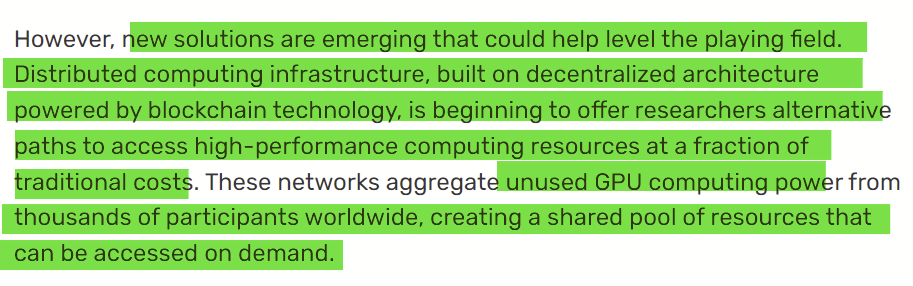 ThetaUniv's tweet image. So, from the article aibusiness.com/responsible-ai… written by @Theta_Network 's CEO and co-founder @mitchliu , suggests solution to this enormous cost for #academia research labs can't cover - 

"#Distributed #Computing #infrastructure built on #Decentralized architecture powered by