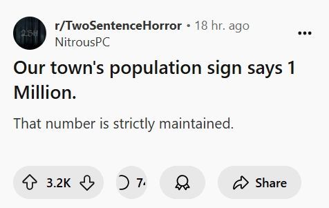 Bad 2 Sentence Horror tweet media