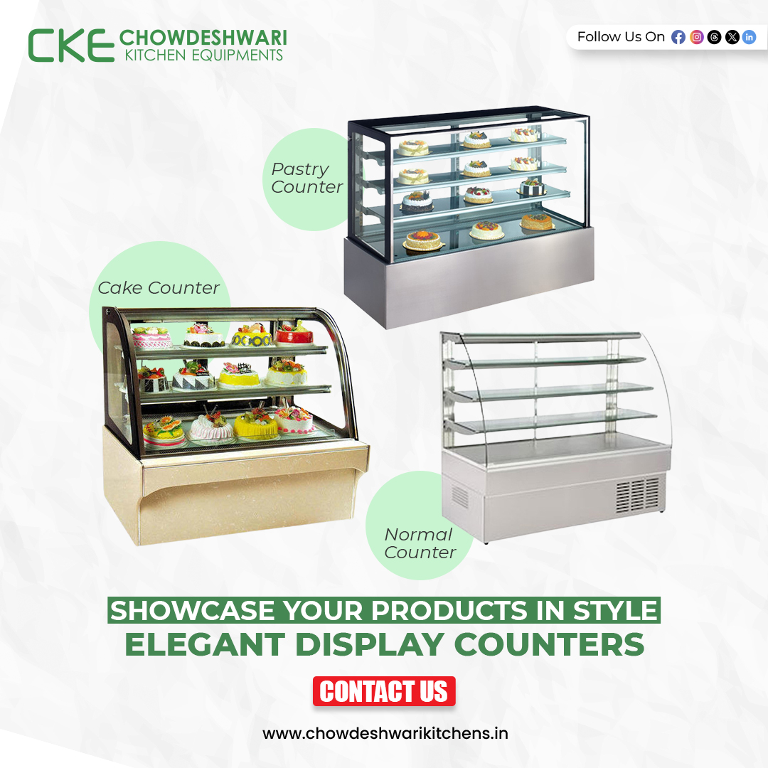 cke2024's tweet image. Showcase your products like never before with our stylish display counters, to display your products in a way that captivates customers and keeps everything fresh and organized. 

Call: +91 99003 43981
Visit: chowdeshwarikitchens.in

#displaycounter #cakecounter #pastrycounter