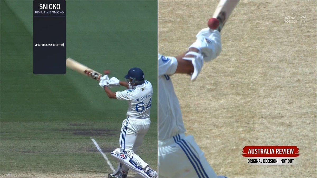 mufaddal_vohra's tweet image. NO EDGE ON SNICKO, BUT YASHASVI JAISWAL IS OUT BECAUSE OF DEFLECTION. 🤯