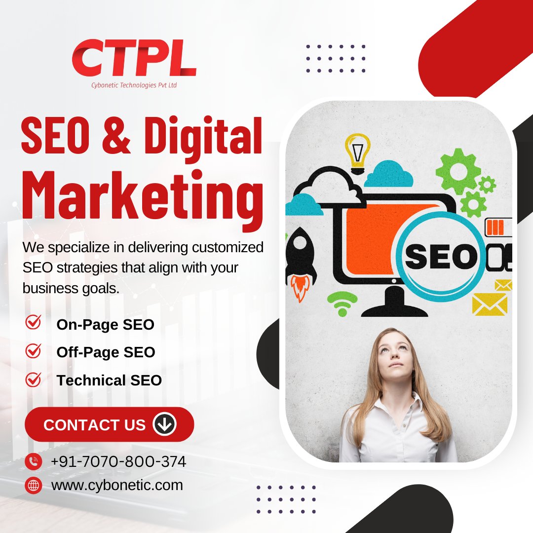 cybonetic's tweet image. Looking to rank higher on Google? 🔍🚀
Our expert SEO services are designed to boost your visibility, drive traffic, and grow your business.

☎+91-7070-800-374
🌐cybonetic.com

#SEOServices #SEO #OnPage #OffPage #TechnicalSEO #SearchEngineOptimization #GMBSEO #CTPL