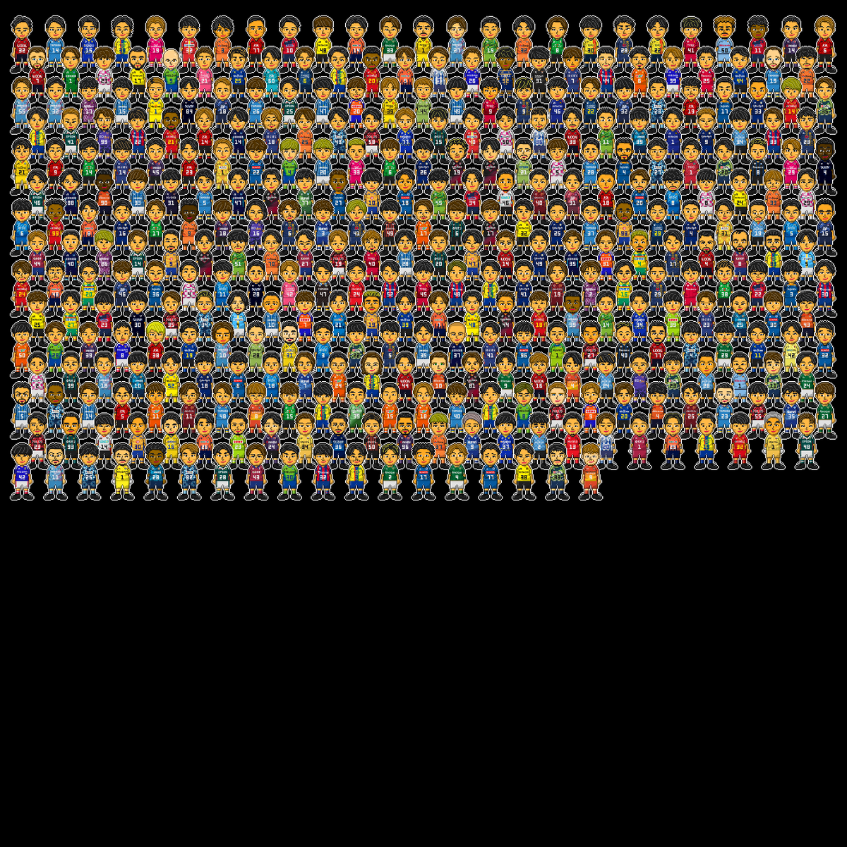 よし！！
全員分！！

てめーら、推し探しやがれ！！
見つけたらそこ拡大して引用RTしやがれください！！

#拡大希望
#Jリーグ #ドット絵 #推し見つけたら引用RT
#Jリーグ好きと繋がりたい