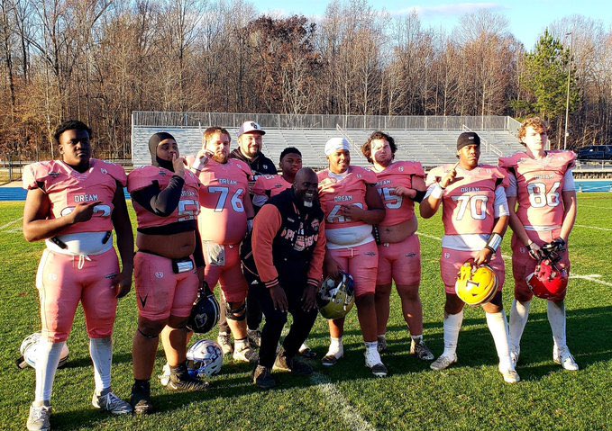 Coach <a href="/bvransburg/">CoachRansburg</a> taking time to celebrate with the Trench Dawgs!