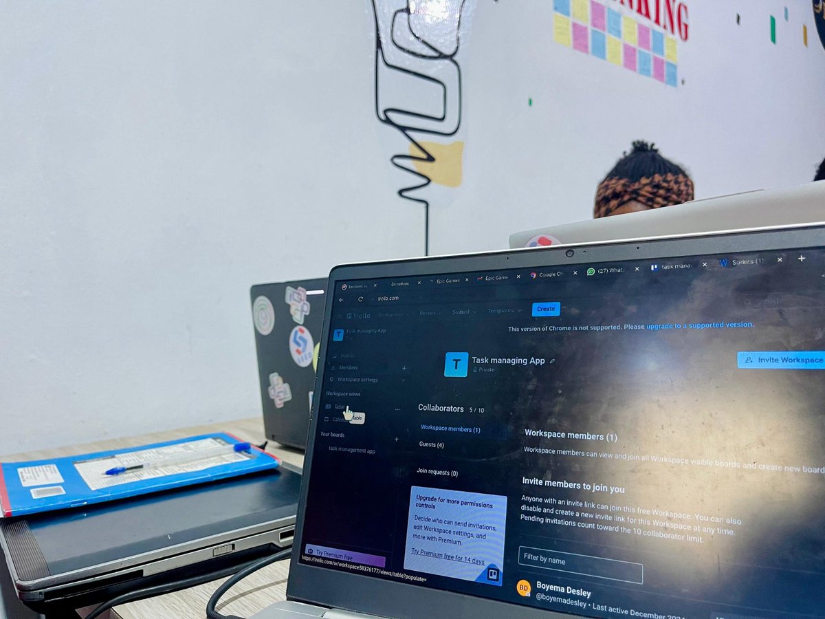 Week 4 of SEED Weekend of Code was a success! Thanks to 
@Fien
 Dora assisted by 
<a href="/fonyuyjude1/">Fonyuy Gita 🐳</a>
, students mastered project management with hands-on Trello sessions. Next weekend, we dive into Python, JavaScript, and Dart. Don’t miss out—join us!