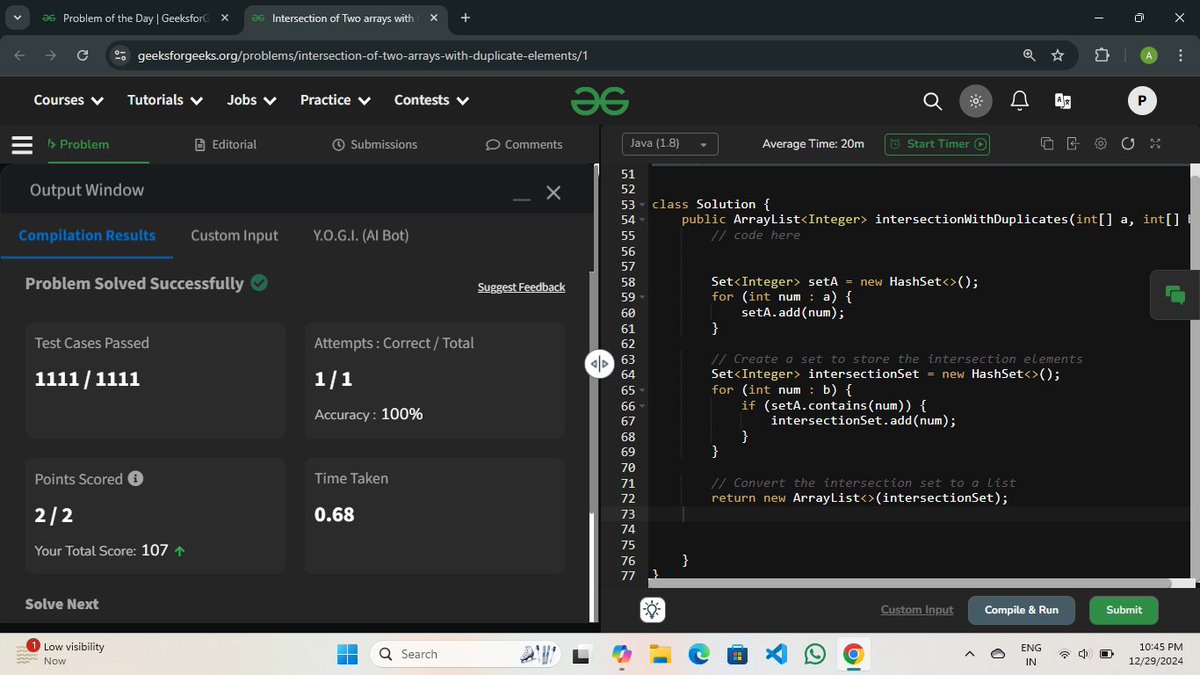 prabhat91652158's tweet photo. Day 31 of gfg160
#gfg160 
#geekstreak2024 
#Geek 
#geeksforgeeks
#DSA
#CodingJourney https://t.co/6OdZ64nV47