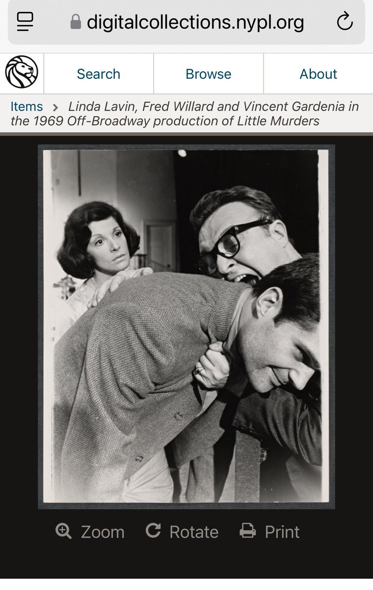 Linda Lavin, Fred Willard and Vince Gardenia in Little Murders 1969.