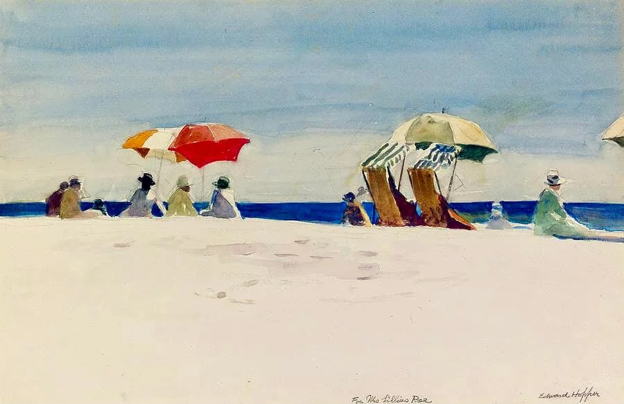 artisthopper's tweet photo. Gloucester Beach, Bass Rocks - 1924 #artbots #hopper https://t.co/hfYL8M8M1s