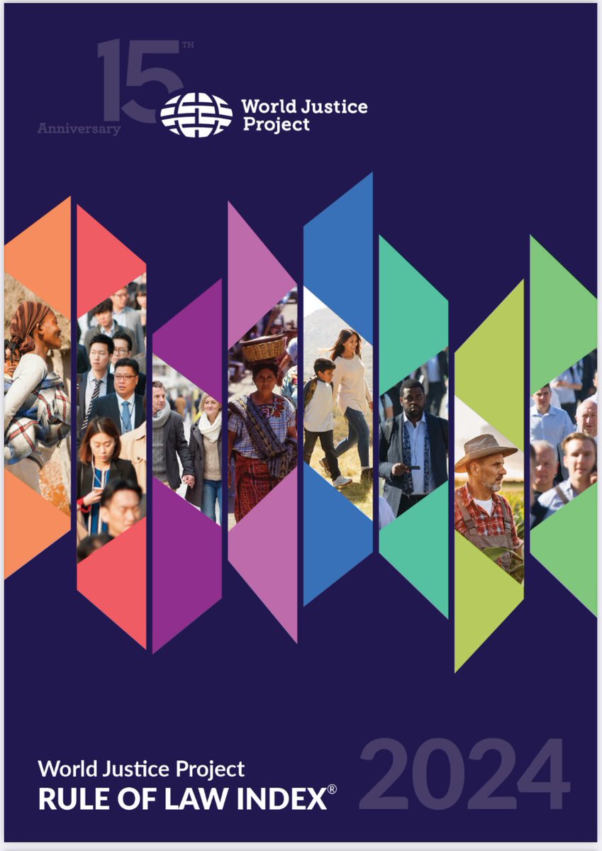 Saiu a edição 2024 do Índice de Estado de Direito do World Justice Project (WJP). 

Este índice mede como o estado de direito é vivenciado pela população de 142 países. 

O índice usa pontuações que variam de 0 a 1, sendo 1 indicativo de maior adesão ao estado de direito.

O