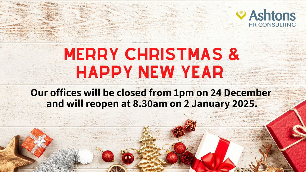 Please note that all of our offices will be closed from 1pm on 24 Dec 2024 &amp; will reopen at 8:30am on 2 Jan 2025. There will be contingency plans in place during this period if you require urgent legal help, simply call our switchboard on 0330 404 0749 #Christmas #OpeningHours