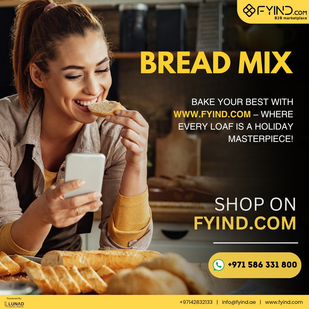 FYIND_COM's tweet image. Bake your best with premium bread mixes from top suppliers on Fyind – because every loaf deserves to be a holiday masterpiece! Order here - fyind.com/uae/en/food-be…

.

#breadmix #baking #breadproducts #foodandbeverage #uae #dubai #ksa #holidayseason #bread #onlineshopping