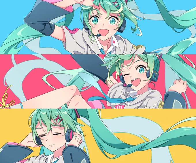 【今年のお仕事まとめ】③ 初音ミク×ベネッセ・コラボ各種。オンライン卒業式の桜袴ミクや衣装デザインコンテンストビジュアル、MVイラストなど各種担当いたしました。富士急とのコラボに引き続き、最近ミクさん描かせていただける機会が増えて楽しいです。