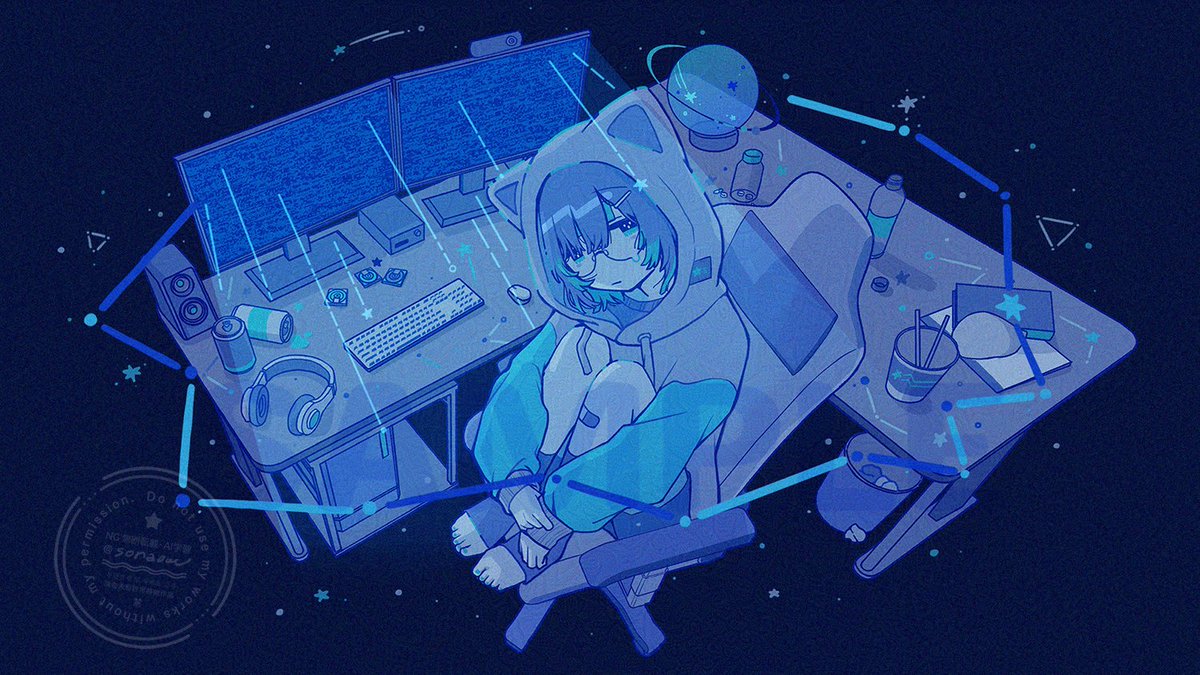 「今年も色んなイラストのお仕事やイベントに出て、とても学びが多い1年でした来年もた」|おそらのイラスト