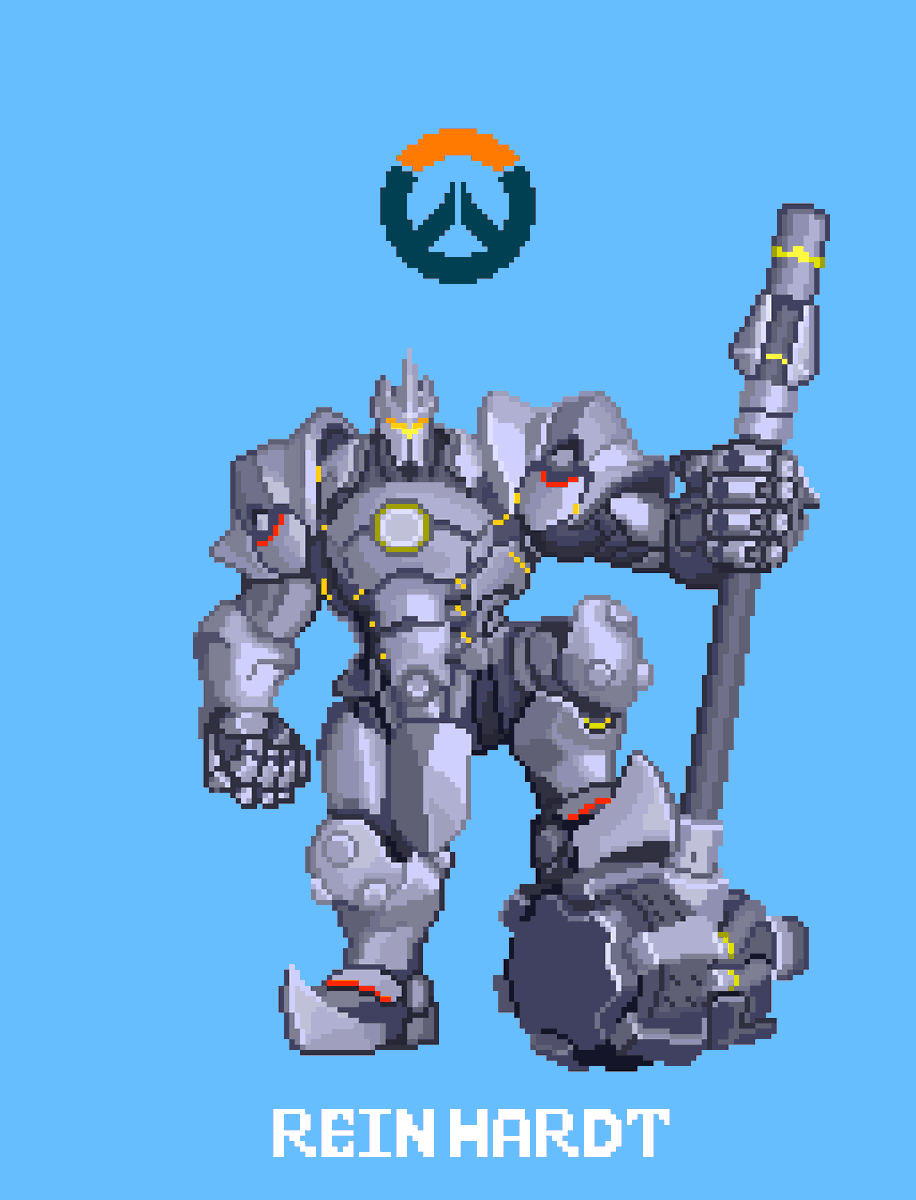 tapponKD's tweet photo. ブンブンハルト
＃OW2 ＃OW ＃オーバーウォッチ ＃ラインハルト #ドット絵 https://t.co/zSrhSwXFn4