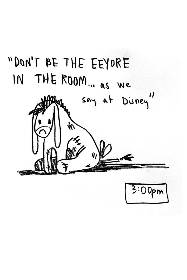 BizArtsNL's tweet image. On Day 6 of the 12 Days of Creativity, we’re taking a page from Duncan Wardle’s book: Don’t be an Eeyore!

 #12DaysOfCreativity #UncommonThreads
photo credit Leona Rockwood Photography
illustration credit Elijah Janka Martel