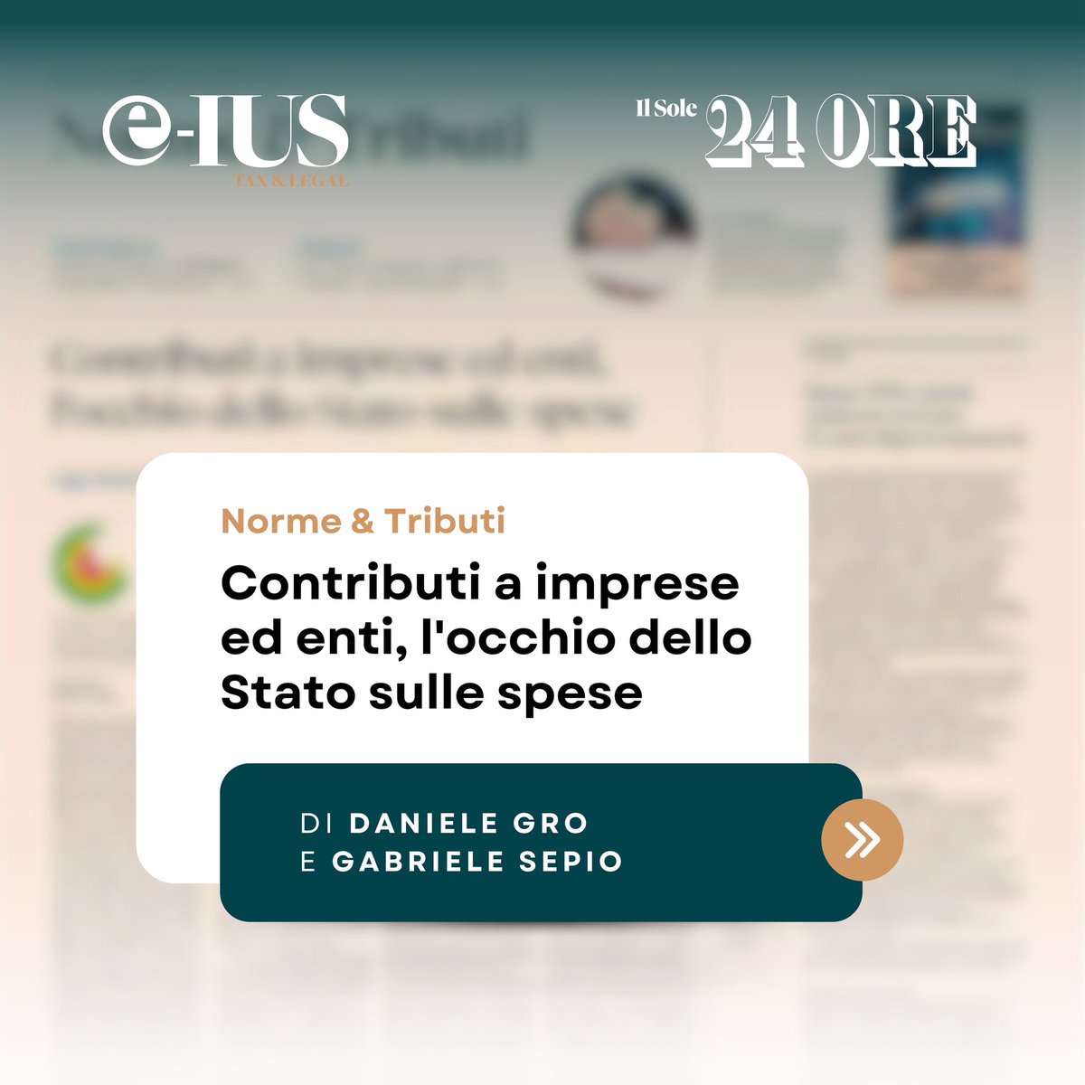 Gabriele Sepio (@gabrielesepio) on Twitter photo Legge di Bilancio 2025 e nuovi vincoli per società, enti e organismi privati che ricevono contributi pubblici.
Per chi fosse interessato ne abbiamo parlato su <a href="/sole24ore/">IlSole24ORE</a> insieme a Daniele Gro. Legge di Bilancio 2025 e nuovi vincoli per società, enti e organismi privati che ricevono contributi pubblici.
Per chi fosse interessato ne abbiamo parlato su <a href="/sole24ore/">IlSole24ORE</a> insieme a Daniele Gro.