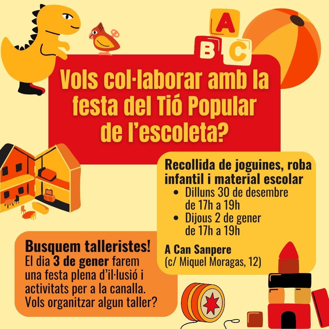 Avui i dijous seguim amb la recollida de joguines a <a href="/CanSanpere_/">Can Sanpere 🏭</a> !🪅🎨🪇