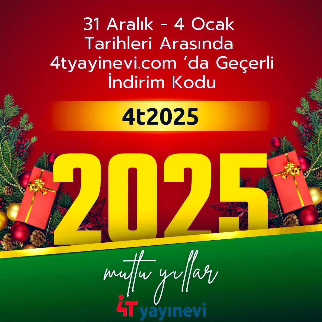 4t2025 kodu ile bugünden başlayarak 05.01.2025 tarihine kadar ekstra %10 indirim fırsatını kaçırmayın. 2025’in bol atamalı bir yıl olması ve hayallerinize kavuşmanız dileğiyle MUTLU YILLAR@4takademiankara <a href="/YukselBilgili/">Yüksel BİLGİLİ</a> <a href="/Alican_DOVLETOV/">Dr. Alican DOVLETOV 🇹🇷 🇹🇲</a> <a href="/ahakanogretir/">Arda Hakan Öğretir</a> <a href="/ErsinUmdu/">Ersin Umdu</a> <a href="/m_kolaymuhasebe/">Murat Kolay</a>