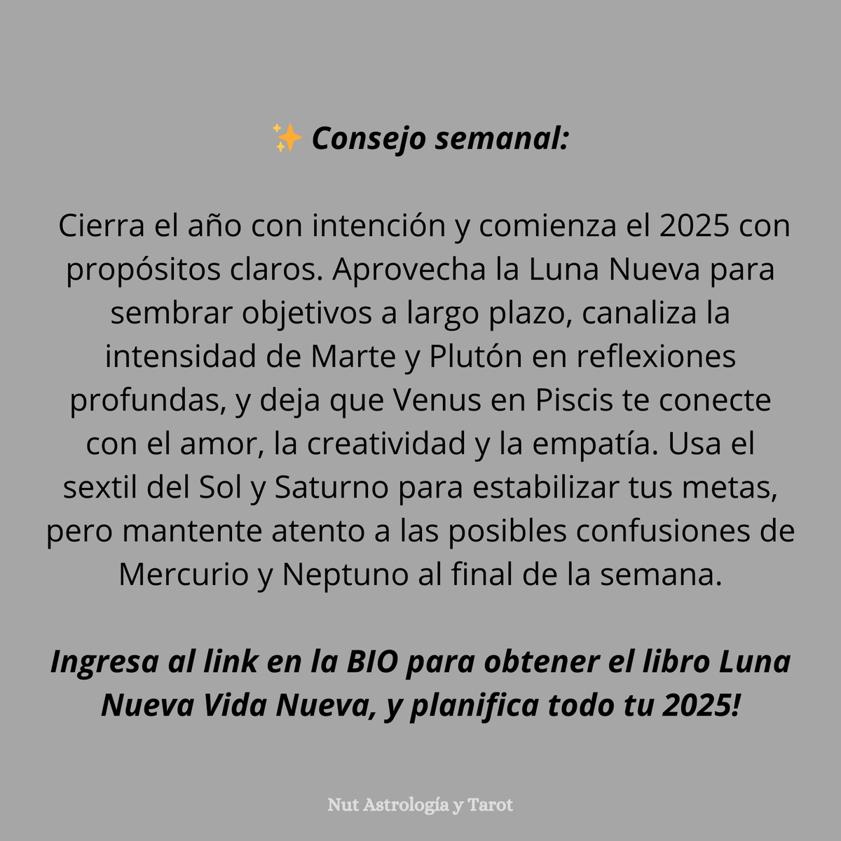 NUTastrologa's tweet photo. AGENDA ASTRAL 30 de diciembre 2024 al 5 de enero 2025 ✨ https://t.co/ZMIiAvPyDg
