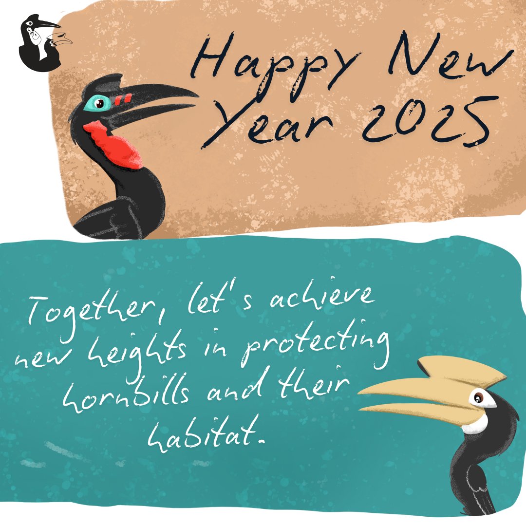 Soaring into 2025 with Hope and Conservation! 🌱

Let's unite to protect hornbills and their habitats, making this year impactful for biodiversity. Here’s to thriving hornbills and stronger conservation efforts.

Happy New Year! 🎉

#IUCNHSG #HornbillWishes #NewYear2025