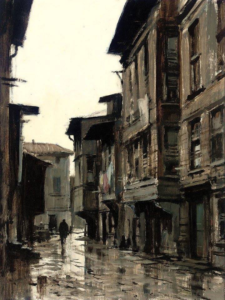 “A Rainy Day in Istanbul” by Edward Seago (1910-1974)