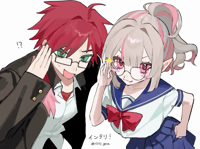 学パロ #りりむとおえかき  #イロ絵す 
