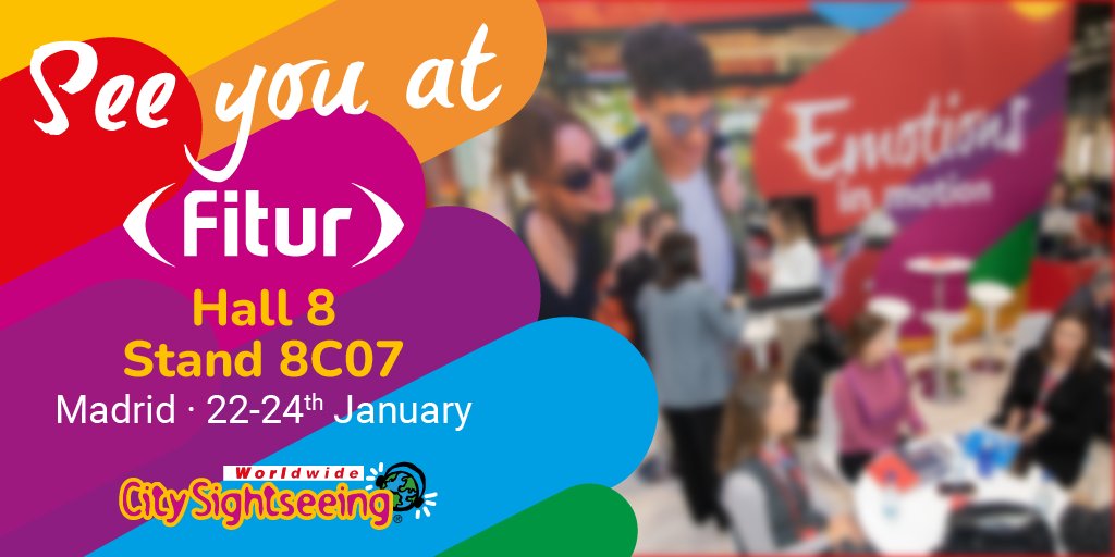 The countdown to <a href="/fitur_madrid/">FITUR</a> has begun! From 22 to 24 January, we will be at this must-attend tourism event in Madrid. Will we see you there? Take note ✍🏻:

Hall 8
Stand 8C07

#WeShowYouTheWorld #CitySightseeing #FITUR2025