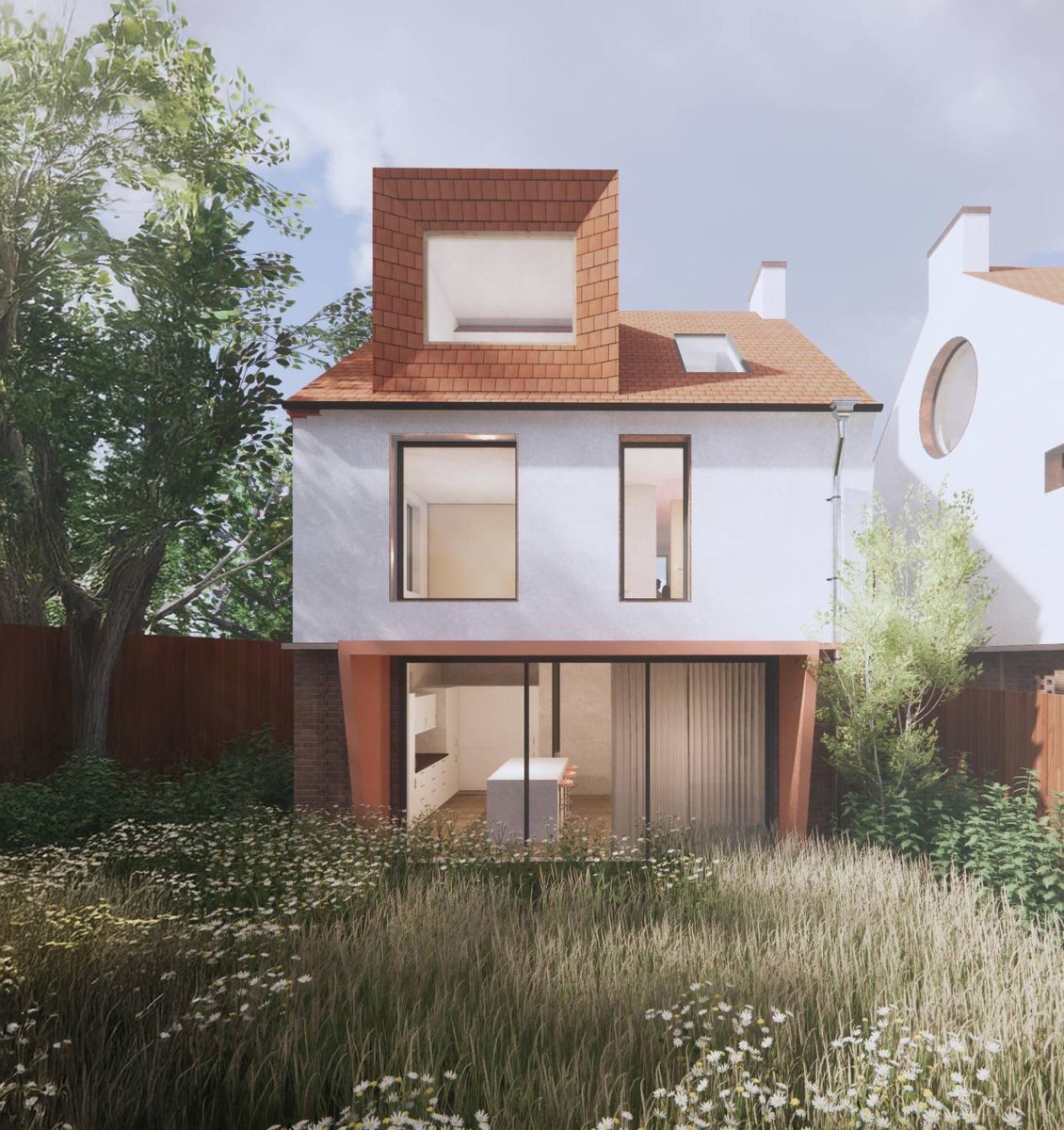 Planning approved for three Passivhaus homes in Greenwich!

We designed homes that blend sustainability, privacy, and community on a challenging backland site. Inspired by local architecture, they feature arched canopies, patterned brickwork, and vibrant tiles.