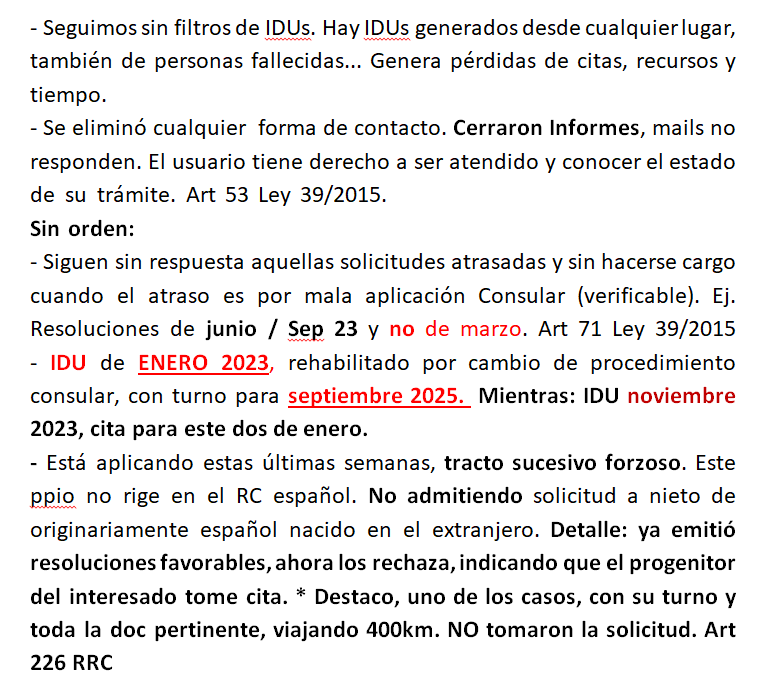 Llegada de Don José María Ridao Domínguez. Negativa. No sólo no se ven mejoras, sino que empeoró. Se espera responsabilidad, respeto de leyes/reglamentos, respuestas y solución de aquellos exp demorados. <a href="/CGEspBsAires/">CGEspBuenosAires</a> <a href="/justiciagob/">Ministerio de la Presidencia, Justicia y R. Cortes</a> <a href="/MAECgob/">Ministerio de Asuntos Exteriores, UE y Cooperación</a> <a href="/DefensorPuebloE/">Defensor del Pueblo</a> <a href="/LeyMemoria/">Ley de memoria democratica.</a> <a href="/jmalbares/">José Manuel Albares</a>