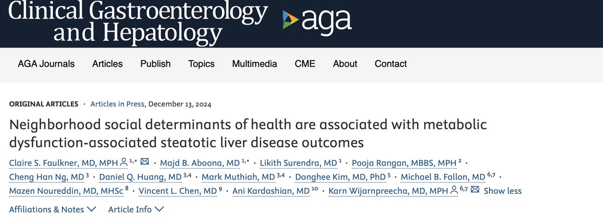 Honoured to be part of <a href="/KarnJUVE/">Karn Wijarnpreecha</a> collab on effect of  🏘️in MASH. It was associated with an increase odds of cirrhosis (aOR 1.42), diabetes (aOR 1.57), and hypertension (aOR 1.38), death (aHR 1.47), liver-related events (aHR 1.31), and MACE (aHR 1.24).

pubmed.ncbi.nlm.nih.gov/39675403/