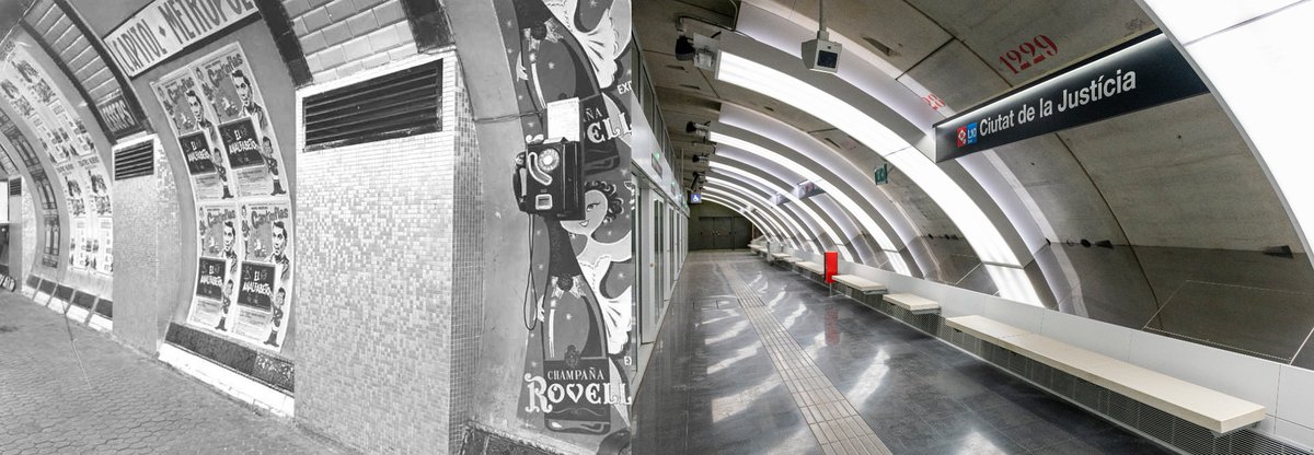 🚇 Tal dia com avui del 1924 es va inaugurar el primer tram de la línia del Gran Metro de Barcelona, embrió de l'actual L3, entre les estacions de Catalunya i Lesseps i un traçat de 2.470 metres #100AnysMetro 
🥳 100 anys després la Barcelona del #metrobcn està d'aniversari!