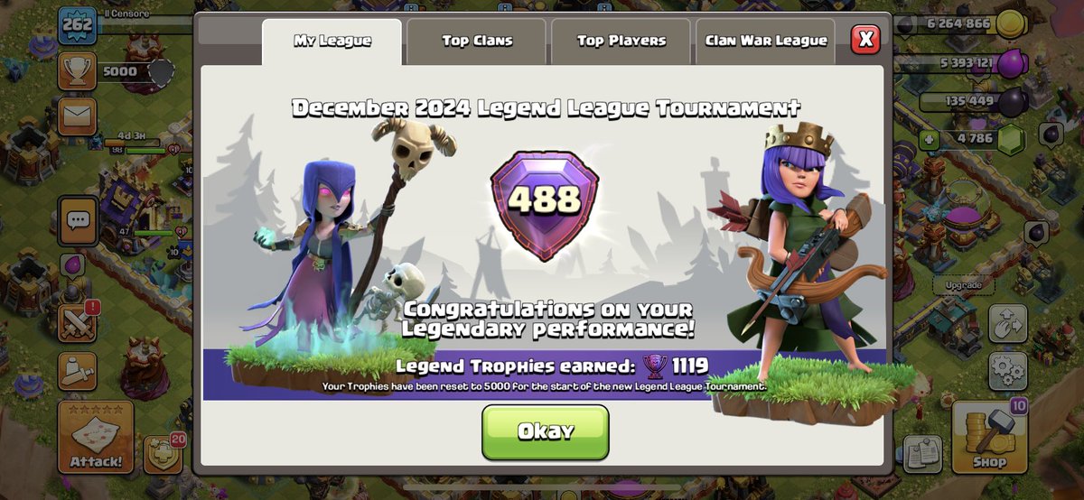 EoS 12/24

🌍#150, #433, #488

Quite happy with this season results, especially considering no skipped defences.

A rough few days costs me quite some ranks, but a special thanks goes to <a href="/Markut00/">Markut</a> for the op bases that carryied me through mid season🔝

Fireball rocket loons❤️