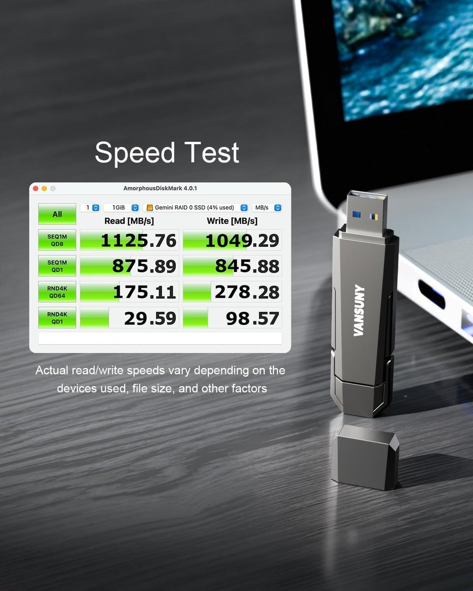 VansunyEmma's tweet image. Do you like the newly released Vansuny 1TB USB Solid State Drive ❓❓

USB 3.2
Dual USB A + USB C
1TB huge storage

buff.ly/3PgcaUE

#ssdflashdrive #usbflashdrive #usbdrive #vansuny #solidstatedrive