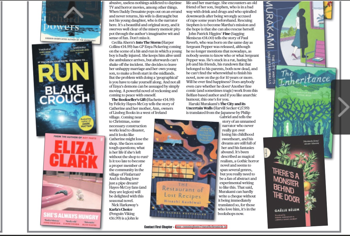 Anne Cunningham (@annecrecipes) on Twitter photo Wondering what novel to read next? Some choices here, from last wk's Chronicle and other papers. <a href="/GillHessLtd/">Gill Hess Associates</a> <a href="/PenguinIEBooks/">Penguin Books Ireland</a> <a href="/leonoor_araujo/">Leonor Pestana AraĆŗjo</a> <a href="/hoperoadpublish/">HopeRoad</a> <a href="/NewIslandBooks/">New Island Books</a> <a href="/LilliputPress/">The Lilliput Press</a> <a href="/FaberBooks/">Faber Books</a> <a href="/HutchHeinemann/">Hutchinson Heinemann</a> <a href="/bwpublishing/">Black & White</a> <a href="/MantleBooks/">Mantle Books</a> <a href="/panmacmillan/">Pan Macmillan</a> <a href="/bullaunpress/">Bullaun Press</a> Wondering what novel to read next? Some choices here, from last wk's Chronicle and other papers. <a href="/GillHessLtd/">Gill Hess Associates</a> <a href="/PenguinIEBooks/">Penguin Books Ireland</a> <a href="/leonoor_araujo/">Leonor Pestana AraĆŗjo</a> <a href="/hoperoadpublish/">HopeRoad</a> <a href="/NewIslandBooks/">New Island Books</a> <a href="/LilliputPress/">The Lilliput Press</a> <a href="/FaberBooks/">Faber Books</a> <a href="/HutchHeinemann/">Hutchinson Heinemann</a> <a href="/bwpublishing/">Black & White</a> <a href="/MantleBooks/">Mantle Books</a> <a href="/panmacmillan/">Pan Macmillan</a> <a href="/bullaunpress/">Bullaun Press</a>