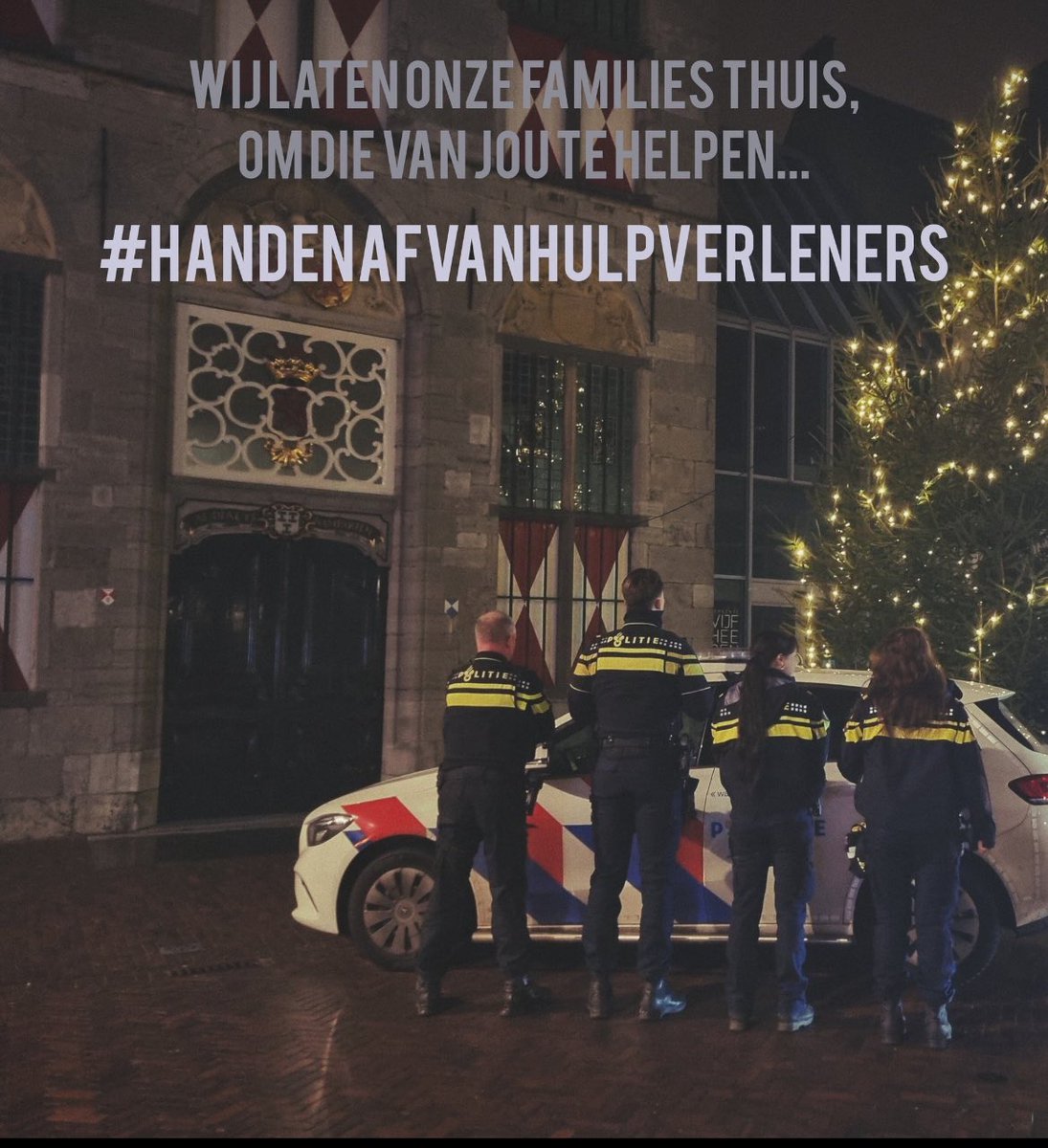 Ook al dragen zij een uniform, daaronder zijn ze ook iemands dochter, zoon, moeder, vader, broer, zus, partner..
en willen ze na de feestdagen graag thuiskomen zonder gehoorschade, hersenschudding, brandwonden of ander (zichtbaar en onzichtbaar) letsel en verdriet. 
Respect voor