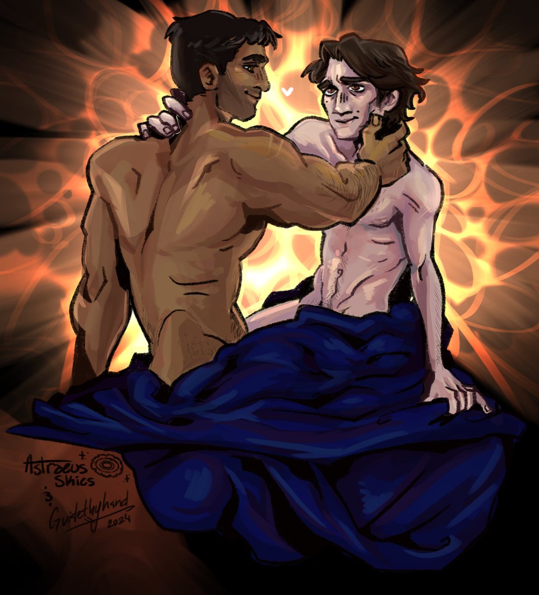 guidethyhand's tweet image. Collab with @atraeusskies on Bsky ! He did the lines and I did some colorways #jayvik #viktor #jaycetalis